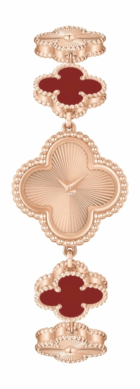 Van Cleef & Arpels,Alhambra® 23mm,23mm,Rose Gold,Quartz,Sapphire,Crystal Glass,VCARPBLY00