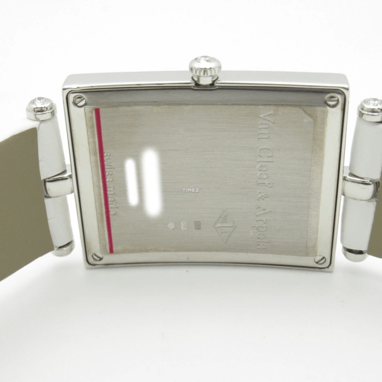 Van Cleef & Arpels,Lady Arpels 27x34mm,27x34mm,White Gold,White,Quartz,Sapphire,Crystal Glass,Rectangular,VCARF51000