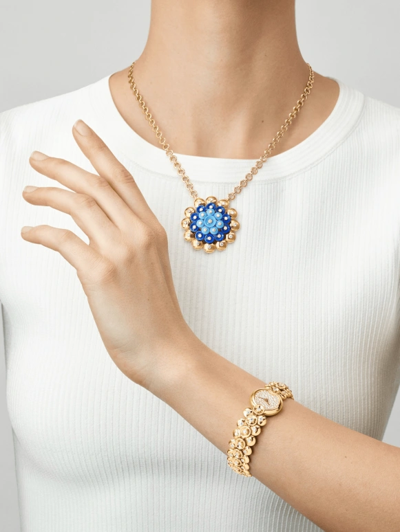 Van Cleef & Arpels,High Jewelry 20mm,20mm,Yellow Gold,Silver White,Quartz,Sapphire,Crystal Glass,Gold,VCARO8R200