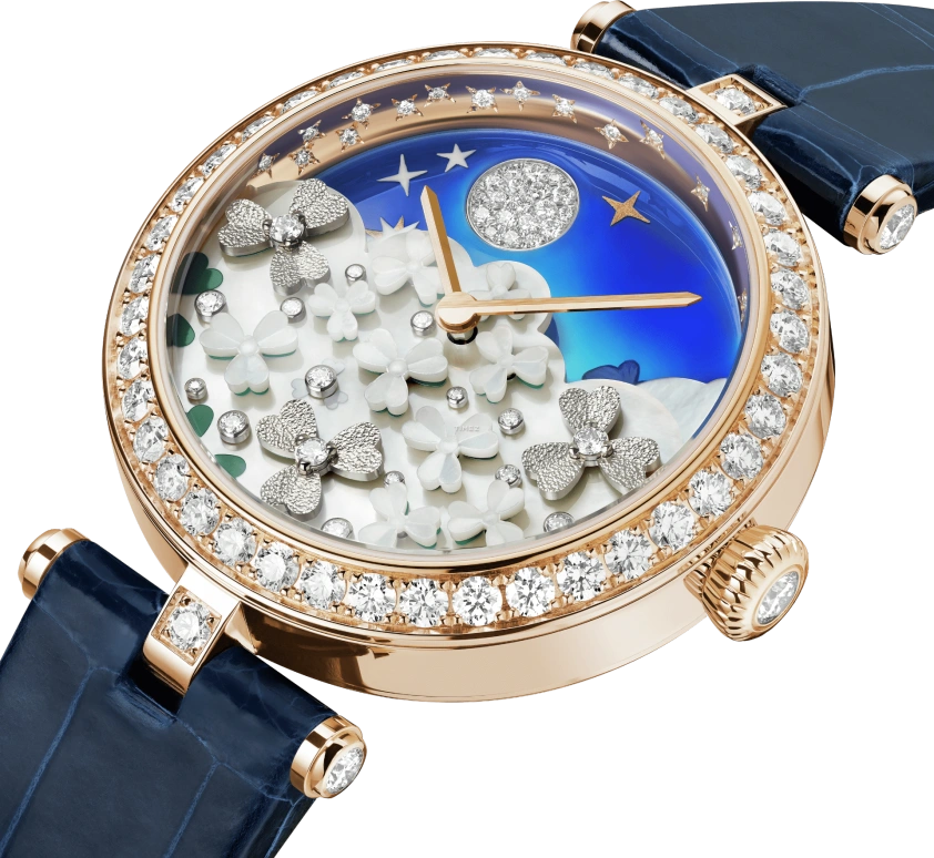 Van Cleef & Arpels,Other 33mm,33mm,Rose Gold,Multi-Color,Handwound,Round,VCARPBKD00