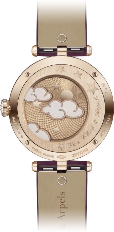 Van Cleef & Arpels,Other 33mm,33mm,Rose Gold,Multi-Color,Purple,Automatic,Retrograde,Sapphire,VCARPBNJ00