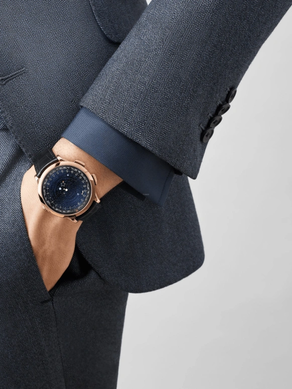 Van Cleef & Arpels,Poetic Complications® 44mm,44mm,Rose Gold,Turquoise,Rose,Automatic,Month,Sapphire,Crystal Glass,VCARO4J000