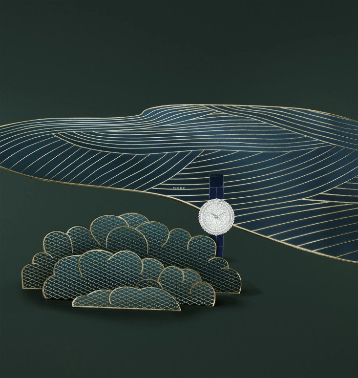 Van Cleef & Arpels,Perlée™ 23mm,23mm,White Gold,Silver,Quartz,Sapphire,Crystal Glass,Round,VCARPBKF00