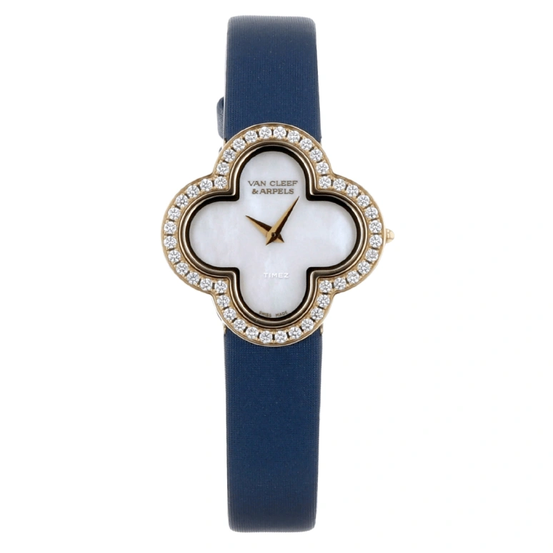 Van Cleef & Arpels,Alhambra® 27x27mm,27x27mm,Yellow Gold,White,Quartz,Sapphire,Crystal Glass,Other,VCARM95900