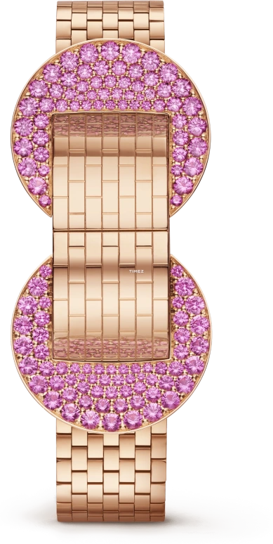 Van Cleef & Arpels,Ludo Secret 49x25mm,49x25mm,Rose Gold,White,Quartz,Sapphire,Rectangular,VCARPBM100