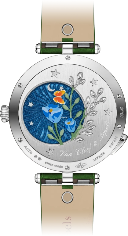 Van Cleef & Arpels,Poetic Complications® 38mm,38mm,White Gold,Multi-Color,Automatic,Sapphire,Crystal Glass,Round,VCARPERU00