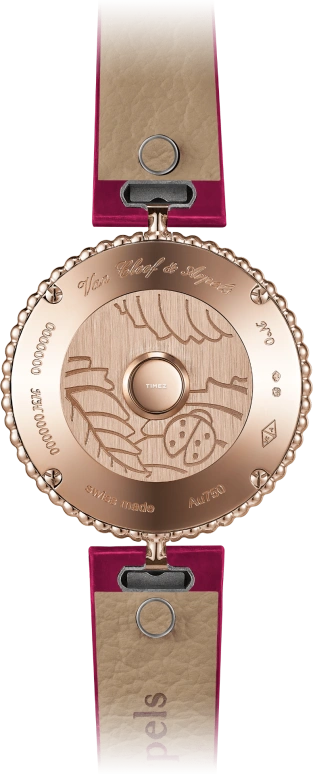 Van Cleef & Arpels,Perlée™ 30mm,30mm,Rose Gold,Multi-Color,Green,Red,Quartz,Sapphire,Round,VCARPEV200