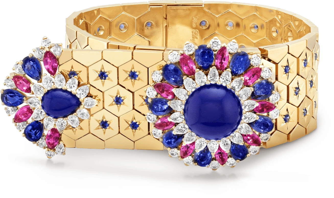 Van Cleef & Arpels,High Jewelry 159mm,159mm,Sapphire,Yellow Gold,White,Pink Red,Blue,Red,Lapis Lazuli,Sapphire,VCARO8X700