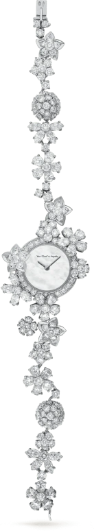 Van Cleef & Arpels,High Jewelry 23mm,23mm,White Gold,White,Sapphire,Crystal Glass,Pear Cut,Setting,Diamonds,VCARM94000