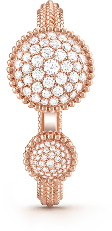Van Cleef & Arpels,Perlée™ 25mm,25mm,Rose Gold,White,Quartz,Sapphire,Round,VCARO8WL00