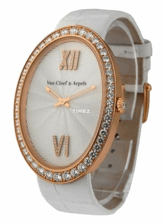 Van Cleef & Arpels,Lady Arpels ,Rose Gold,White,Quartz,Sapphire,Crystal Glass,Oval,VCARN9VD00