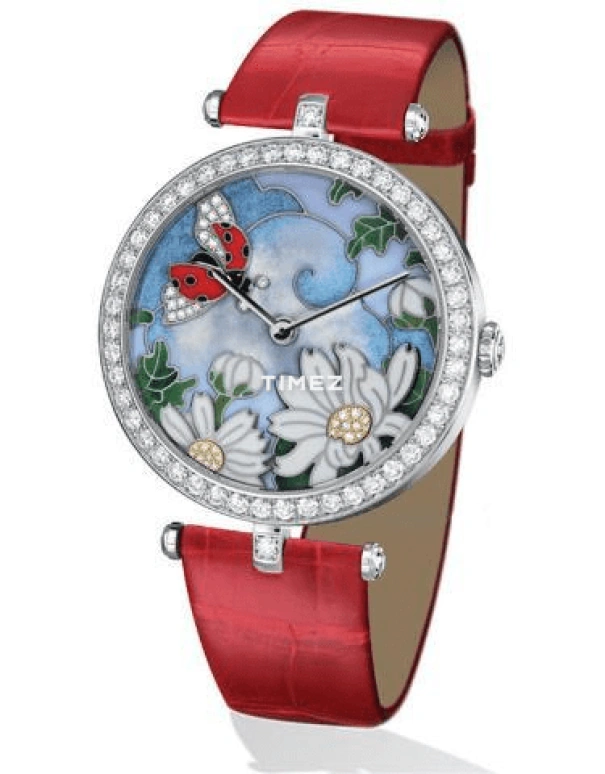 Van Cleef & Arpels,Extraordinary Dials™ 38mm,38mm,White Gold,Multi-Color,Handwound,60hours,Sapphire,Crystal Glass,VCARO30600