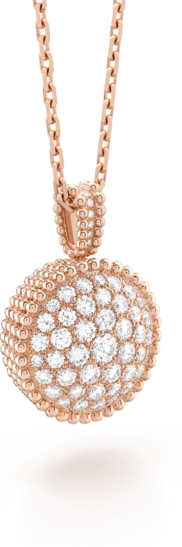 Van Cleef & Arpels,Perlée™ 25mm,25mm,Rose Gold,White,Quartz,Sapphire,Crystal Glass,Round,VCARO8WO00