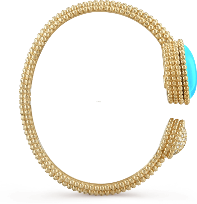 Van Cleef & Arpels,Perlée™ 25mm,25mm,Yellow Gold,White,Quartz,Sapphire,Round,VCARPBEL00