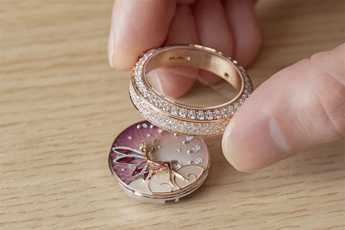 Van Cleef & Arpels,Poetic Complications® 33mm,33mm,Rose Gold,Violet,Purple,Automatic,Jumping Hours,Retrograde,VCARPBNK00