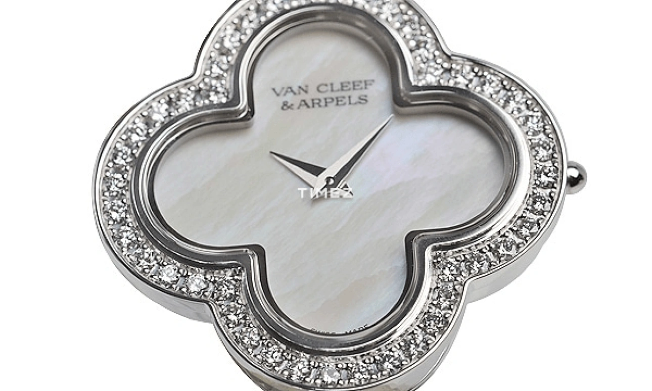 Van Cleef & Arpels,Alhambra® 29.30mm,29.30mm,White Gold,White,Quartz,Sapphire,Crystal Glass,Silver,VCARN5KB00