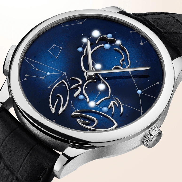 Van Cleef & Arpels,Poetic Complications® 42mm,42mm,White Gold,Transparent,Blue,Sapphire,Crystal Glass,Enamel,VCARO8TH00