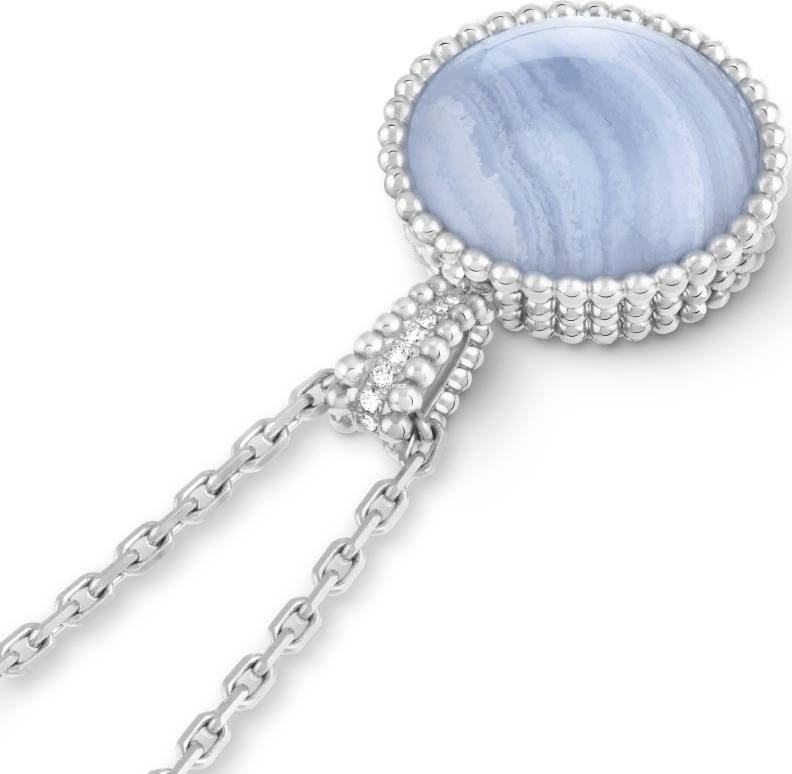 Van Cleef & Arpels,Perlée™ 25mm,25mm,White Gold,White,Quartz,Sapphire,Round,VCARPBMZ00