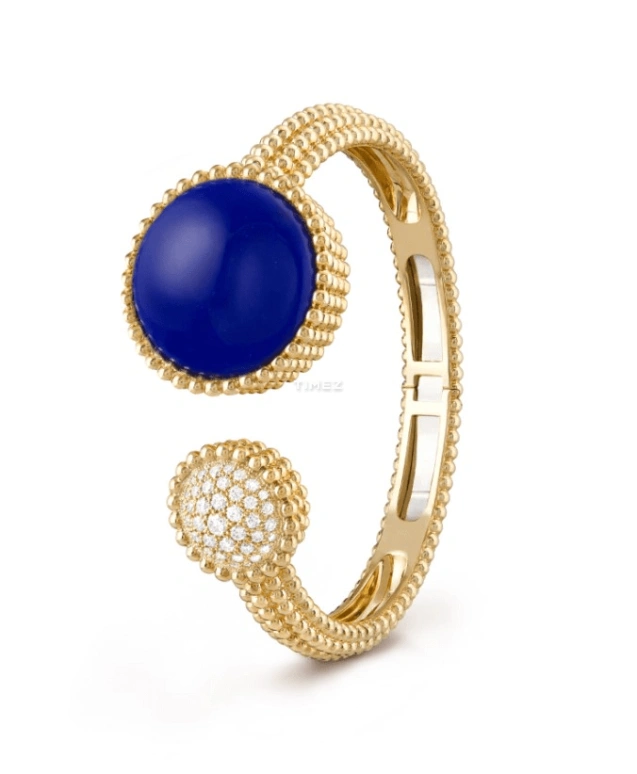 Van Cleef & Arpels,Perlée™ 25mm,25mm,Yellow Gold,White,Quartz,Sapphire,Round,VCARO8WF00