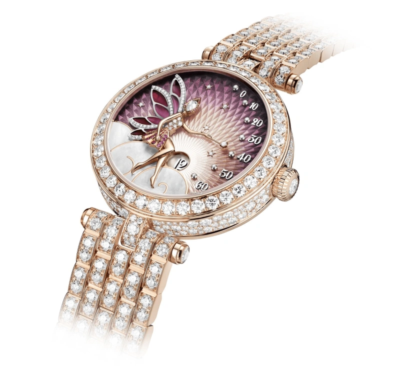 Van Cleef & Arpels,Poetic Complications® 33mm,33mm,Rose Gold,Violet,Purple,Automatic,Jumping Hours,Retrograde,VCARPBNK00