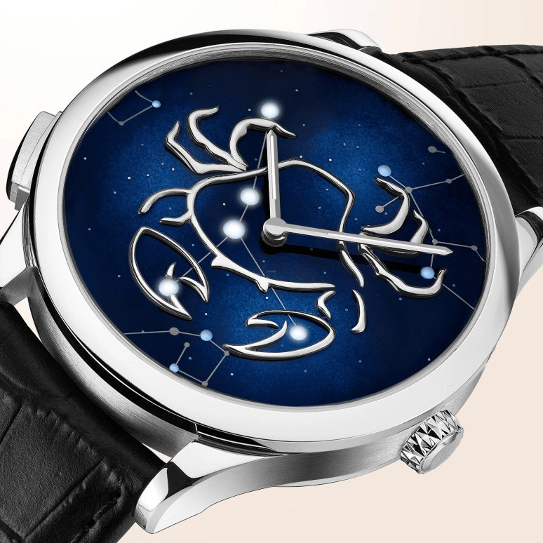 Van Cleef & Arpels,Poetic Complications® 42mm,42mm,White Gold,Transparent,Blue,Sapphire,Crystal Glass,Enamel,VCARO8TB00