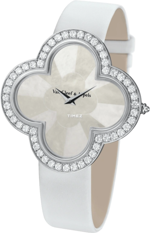 Van Cleef & Arpels,Alhambra® 40x40mm,40x40mm,White Gold,White,Quartz,Sapphire,Crystal Glass,Other,VCARO30000