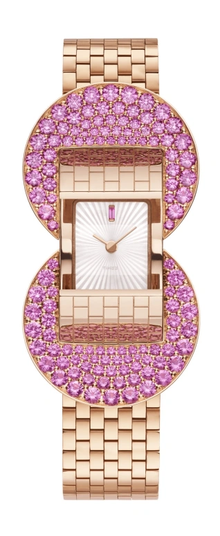 Van Cleef & Arpels,Ludo Secret 49x25mm,49x25mm,Rose Gold,White,Quartz,Sapphire,Rectangular,VCARPBM100