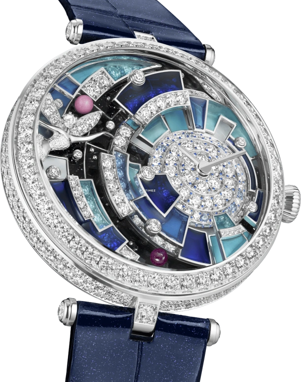 Van Cleef & Arpels,Extraordinary Dials™ 41mm,41mm,White Gold,Blue,Handwound,Round,Silver,VCARPBL700
