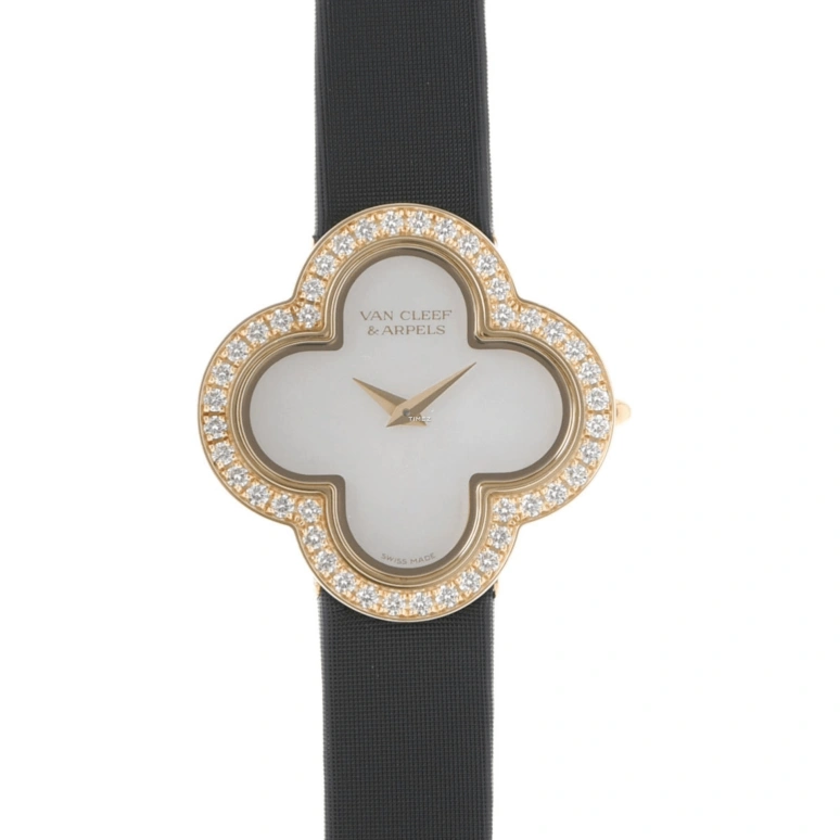 Van Cleef & Arpels,Alhambra® 27x27mm,27x27mm,Yellow Gold,White,Quartz,Sapphire,Crystal Glass,Other,VCARM95900