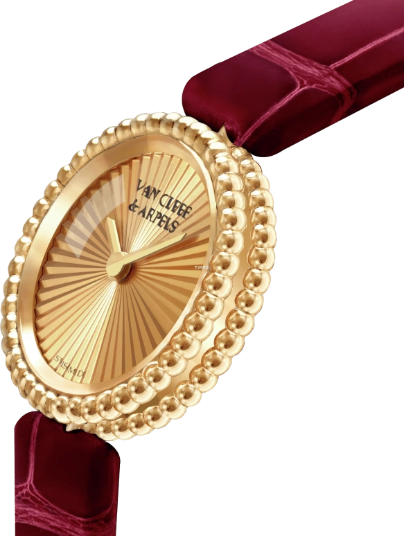 Van Cleef & Arpels,Perlée™ 23mm,23mm,Yellow Gold,White,Quartz,Sapphire,Round,VCARPER 000