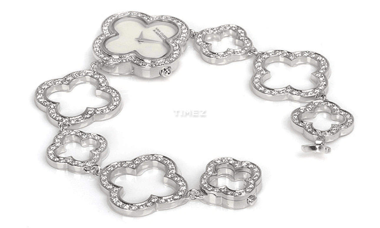 Van Cleef & Arpels,Alhambra® 29.30mm,29.30mm,White Gold,White,Quartz,Sapphire,Crystal Glass,Silver,VCARN5KB00