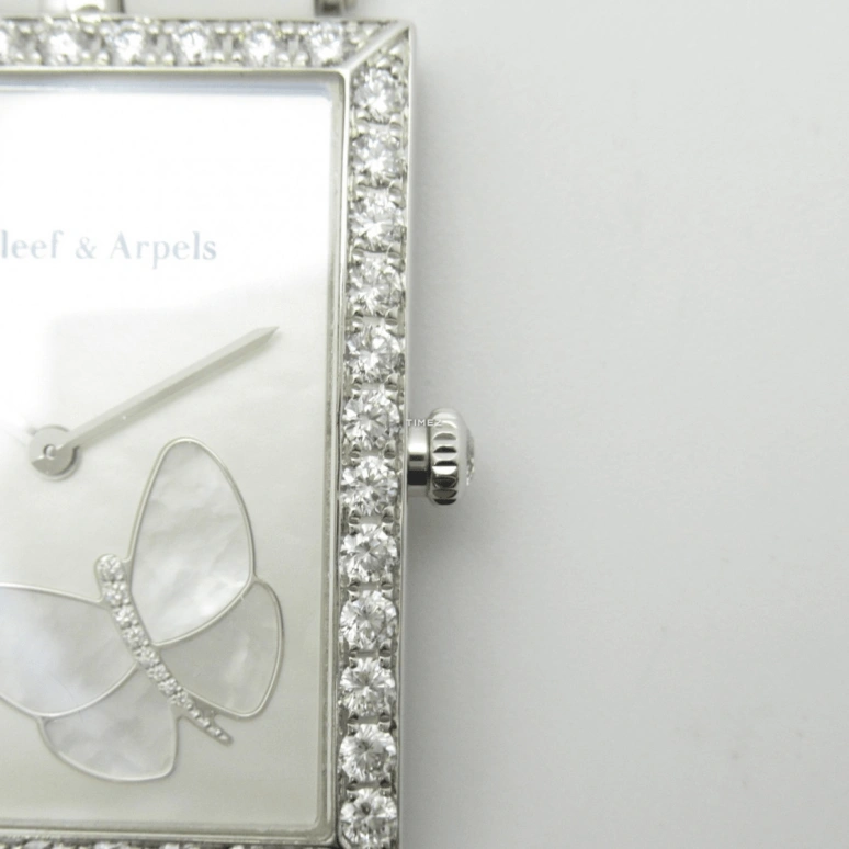 Van Cleef & Arpels,Lady Arpels 27x34mm,27x34mm,White Gold,White,Quartz,Sapphire,Crystal Glass,Rectangular,VCARF51000