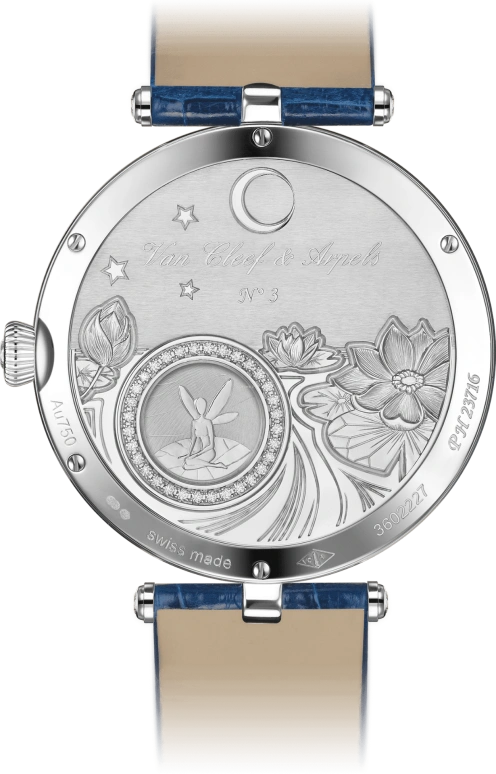 Van Cleef & Arpels,Poetic Complications® 38mm,38mm,White Gold,Yellow,Pink,Multi-Color,Automatic,85hours,Sapphire,Crystal Glass,VCARO8O400