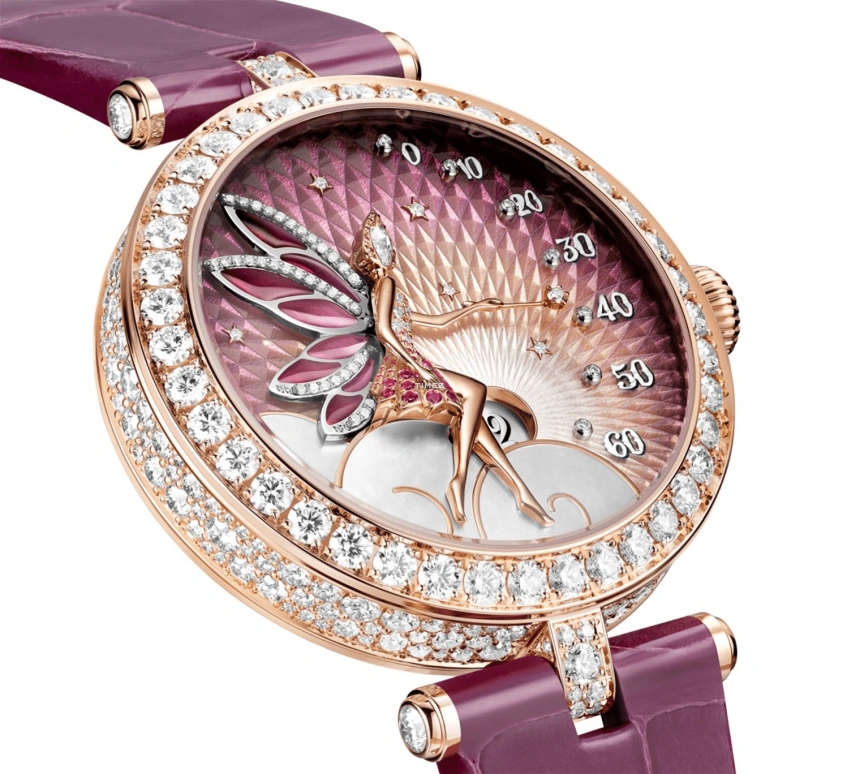 Van Cleef & Arpels,Other 33mm,33mm,Rose Gold,Multi-Color,Purple,Automatic,Retrograde,Sapphire,VCARPBNJ00