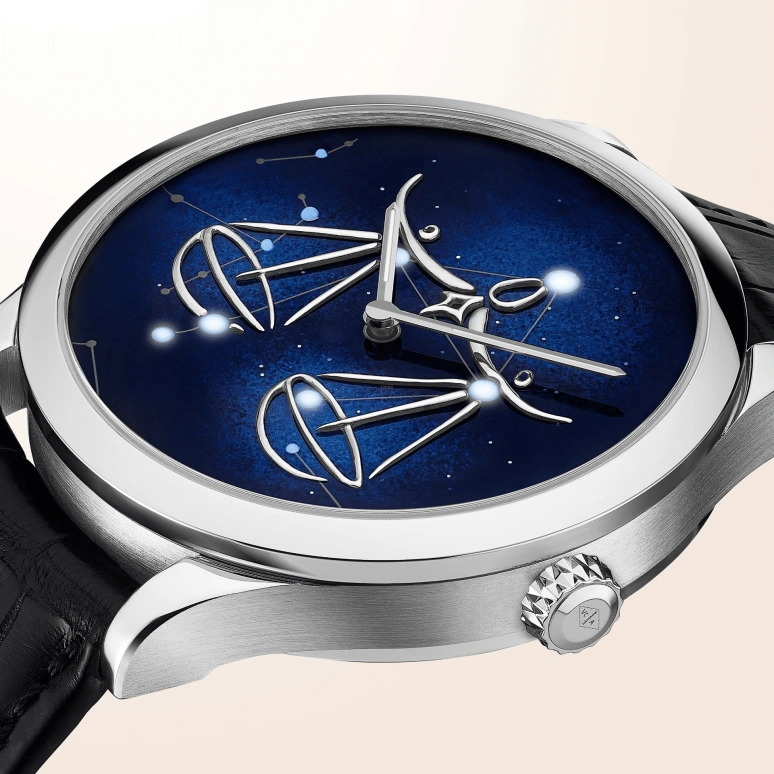 Van Cleef & Arpels,Poetic Complications® 42mm,42mm,White Gold,Transparent,Blue,Sapphire,Crystal Glass,Enamel,VCARO8T900