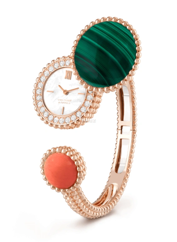 Van Cleef & Arpels,Perlée™ 25mm,25mm,Rose Gold,White,Quartz,Sapphire,VCARO8WJ00