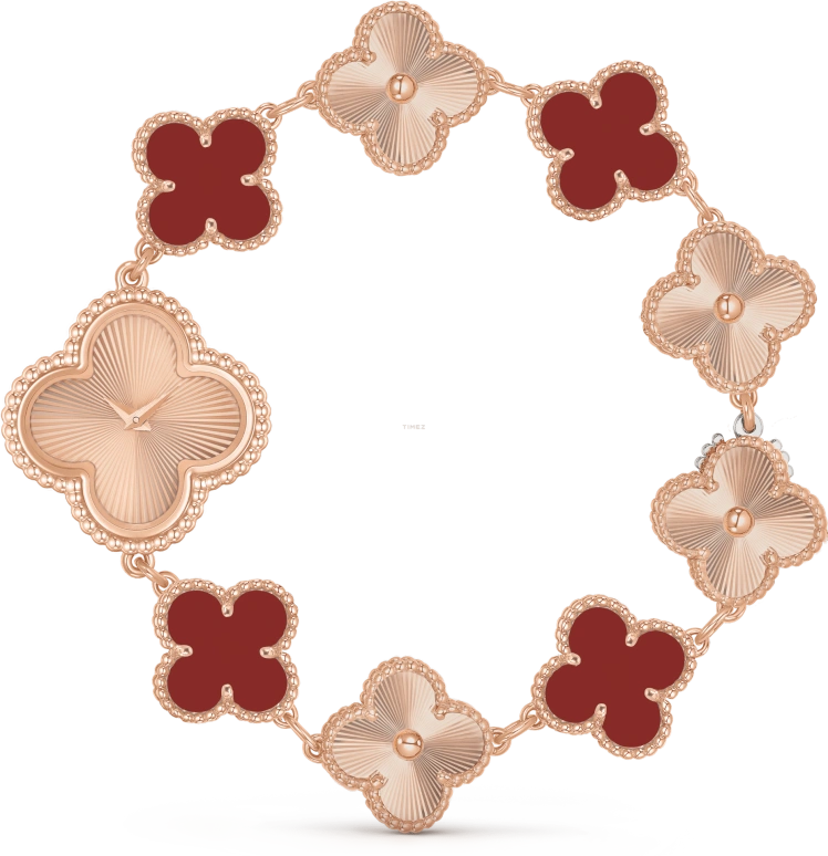 Van Cleef & Arpels,Alhambra® 23mm,23mm,Rose Gold,Quartz,Sapphire,Crystal Glass,VCARPBLY00