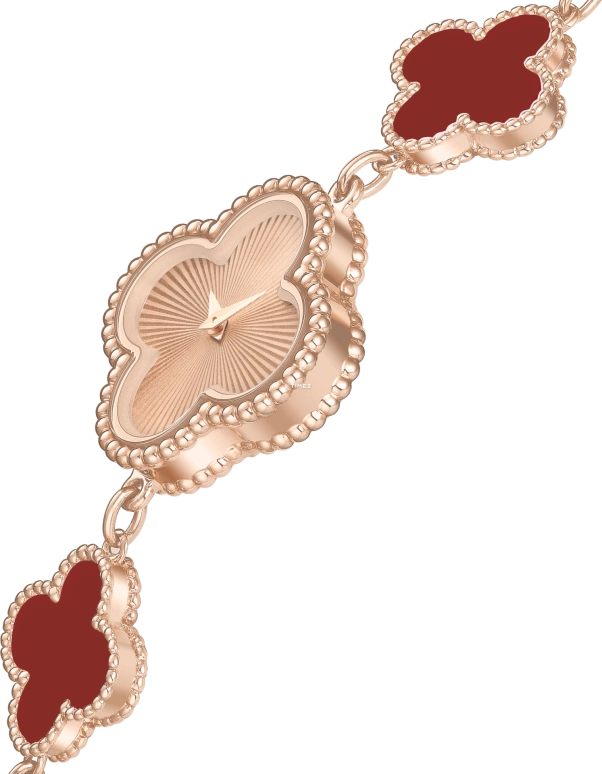 Van Cleef & Arpels,Alhambra® 23mm,23mm,Rose Gold,Quartz,Sapphire,Crystal Glass,VCARPBLY00