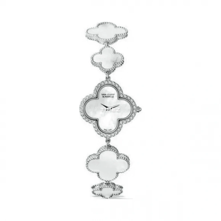 Van Cleef & Arpels,Alhambra® 29.30mm,29.30mm,White Gold,White,Quartz,Sapphire,Crystal Glass,Other,VCARD67700