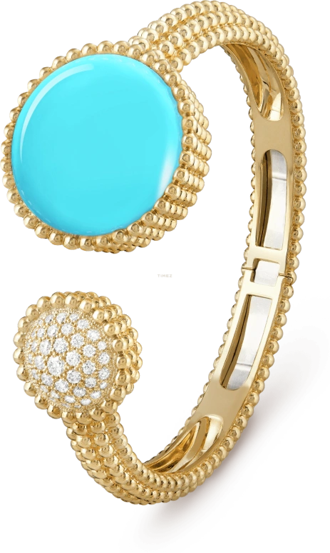 Van Cleef & Arpels,Perlée™ 25mm,25mm,Yellow Gold,White,Quartz,Sapphire,Round,VCARPBEL00