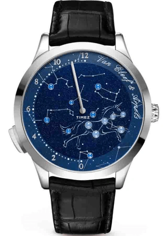 Van Cleef & Arpels,Poetic Complications® 42mm,42mm,White Gold,Blue,Automatic,36hours,Sapphire,Crystal Glass,VCARO8PX00