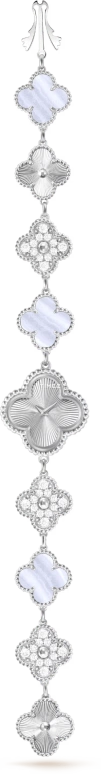 Van Cleef & Arpels,Alhambra® 22.70x22.70mm,22.70x22.70mm,White Gold,Silver,Quartz,Sapphire,Other,VCARPEU100