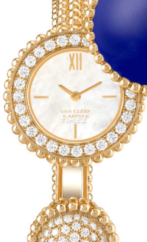 Van Cleef & Arpels,Perlée™ 25mm,25mm,Yellow Gold,White,Quartz,Sapphire,Round,VCARO8WF00