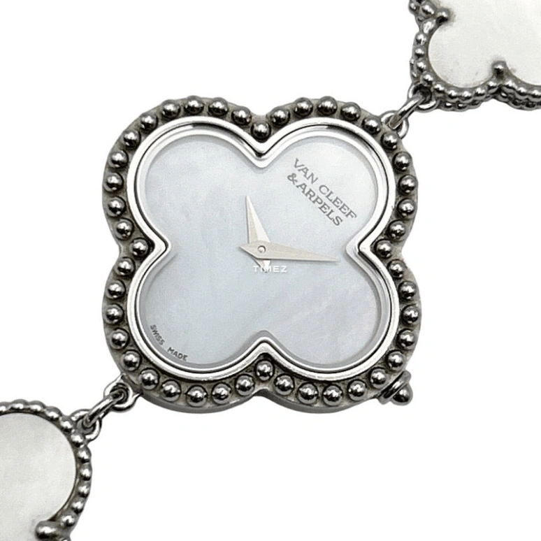 Van Cleef & Arpels,Alhambra® 29.30mm,29.30mm,White Gold,White,Quartz,Sapphire,Crystal Glass,Other,VCARD67700