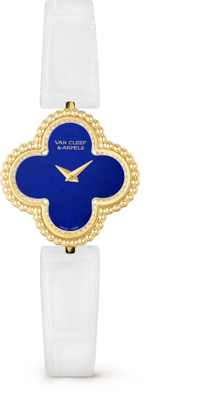 Van Cleef & Arpels,Alhambra® 22.70mm,22.70mm,Yellow Gold,Blue,Quartz,Gold,Diamonds,VCARPBEG00