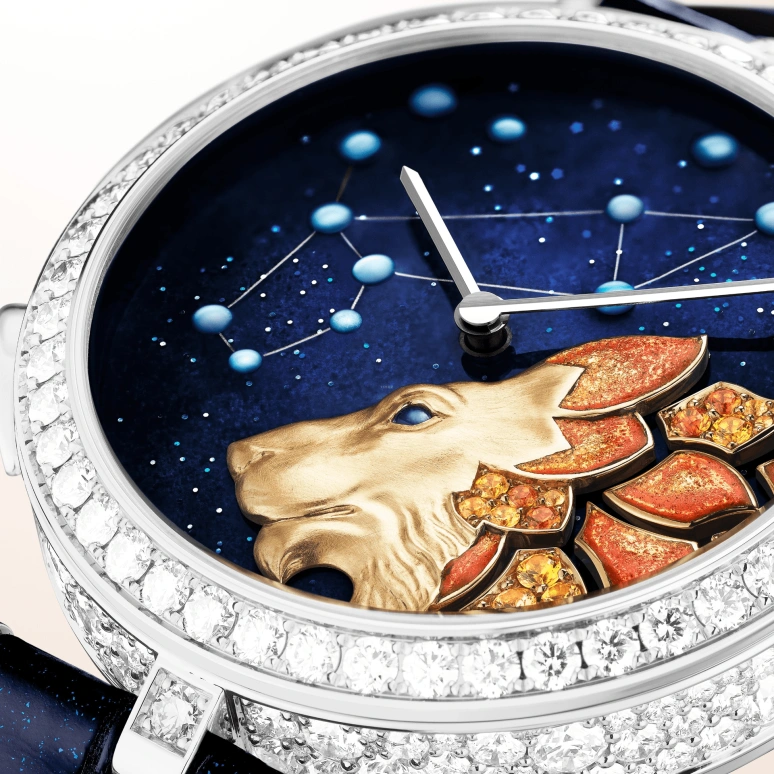 Van Cleef & Arpels,Poetic Complications® 38mm,38mm,White Gold,Yellow,Orange,Blue,Automatic,36hours,Sapphire,Crystal Glass,VCARO8TQ00
