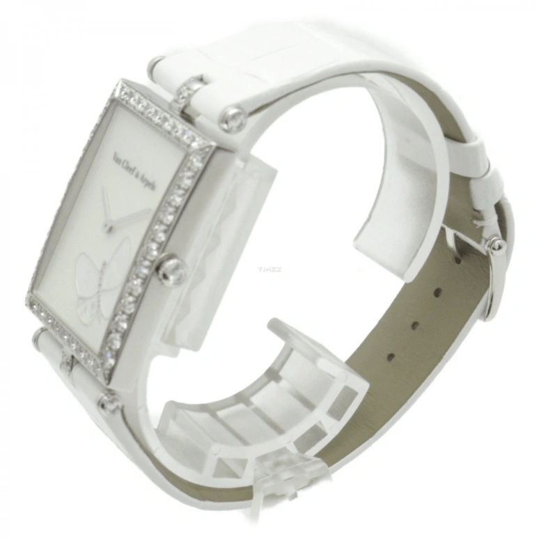 Van Cleef & Arpels,Lady Arpels 27x34mm,27x34mm,White Gold,White,Quartz,Sapphire,Crystal Glass,Rectangular,VCARF51000