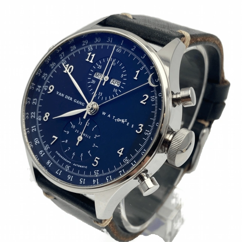 Van der Gang Watches,Gents 41mm,41mm,Stainless Steel,Blue,Automatic,Chronograph,Month,Date,Day,42hours,Sapphire,20004