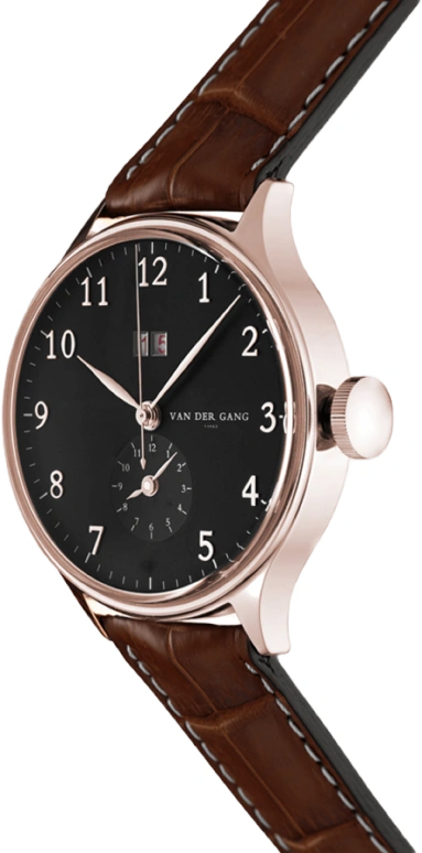 Van der Gang Watches,Gents 41mm,41mm,Rose Gold,Black,Automatic,Big Date,42hours,20017