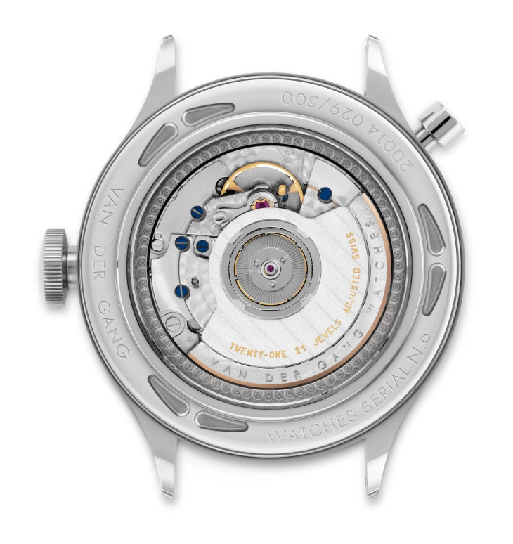 Van der Gang Watches,Gents 41mm,41mm,Stainless Steel,Black,Automatic,Day,Power Reserve Indicator,Dule Time,20014D